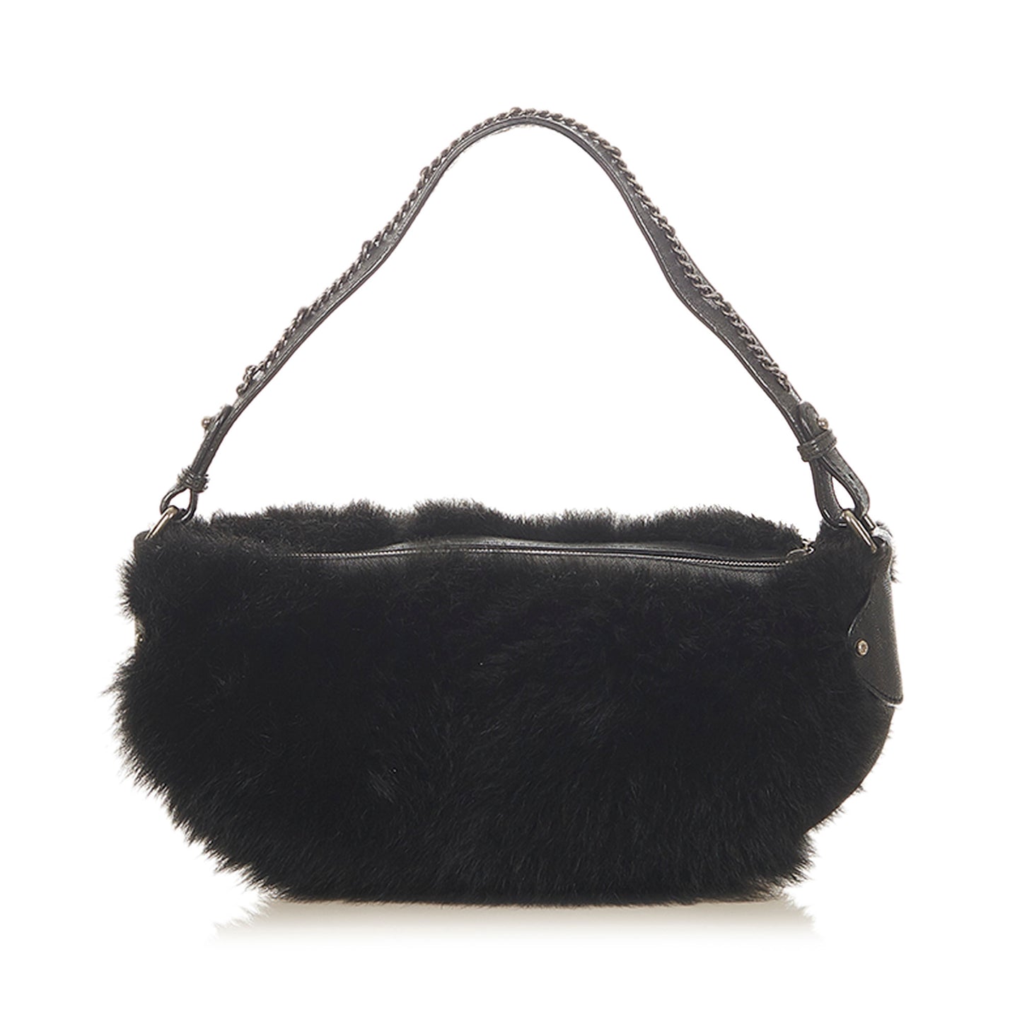 CC Rabbit Fur Shoulder Bag