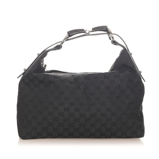 GG Horsebit Canvas Handbag