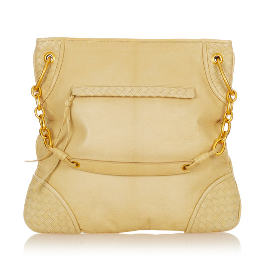 Intrecciato Leather Shoulder Bag