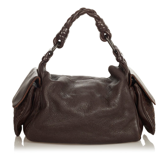 Intrecciato Leather Shoulder Bag