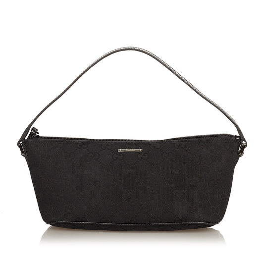 GG Canvas Boat Baguette