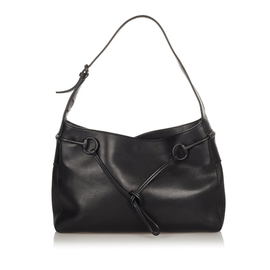 Horsebit Leather Shoulder Bag