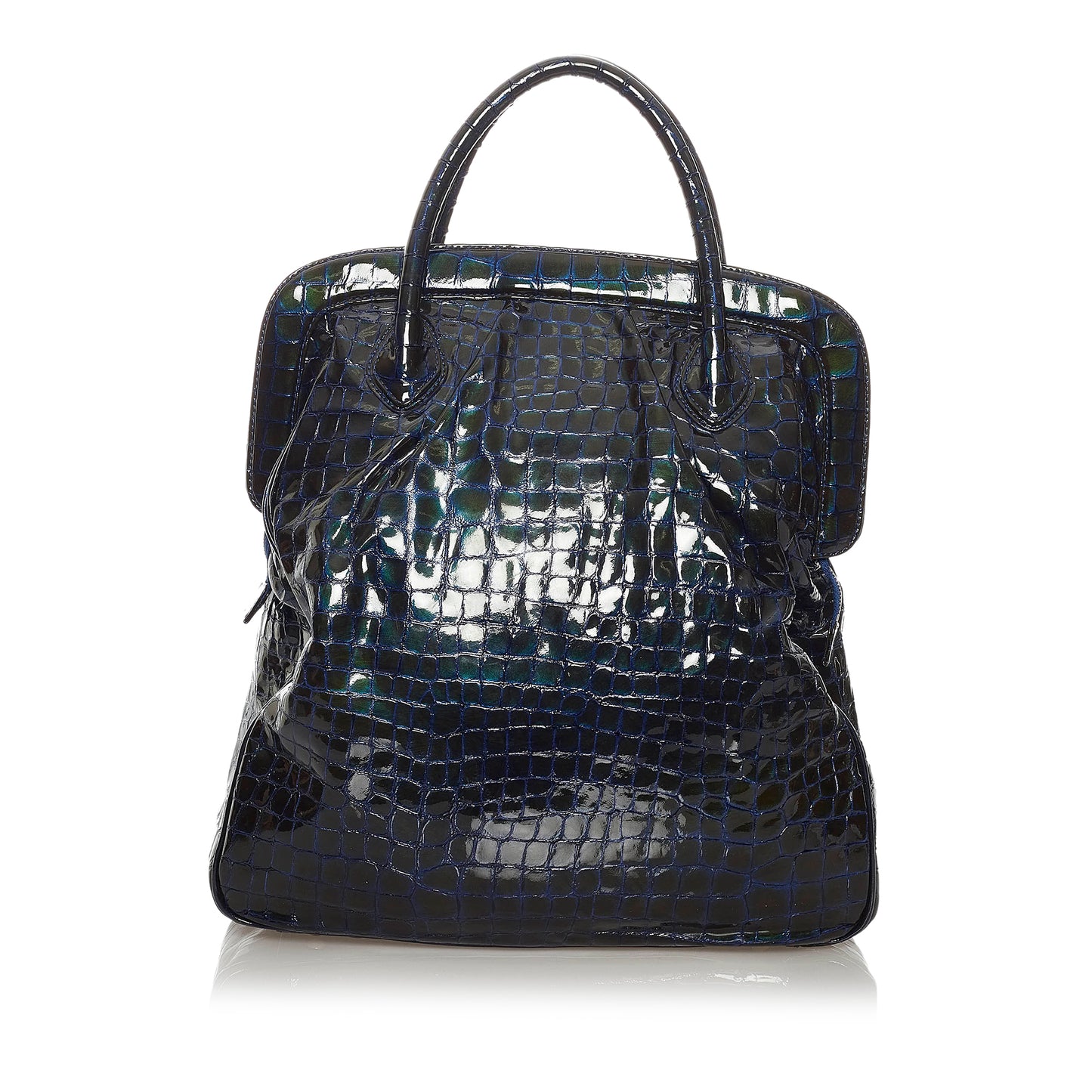 Embossed Patent Leather Tote Bag