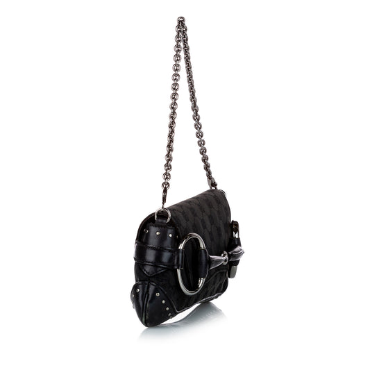 GG Canvas Horsebit Chain Baguette