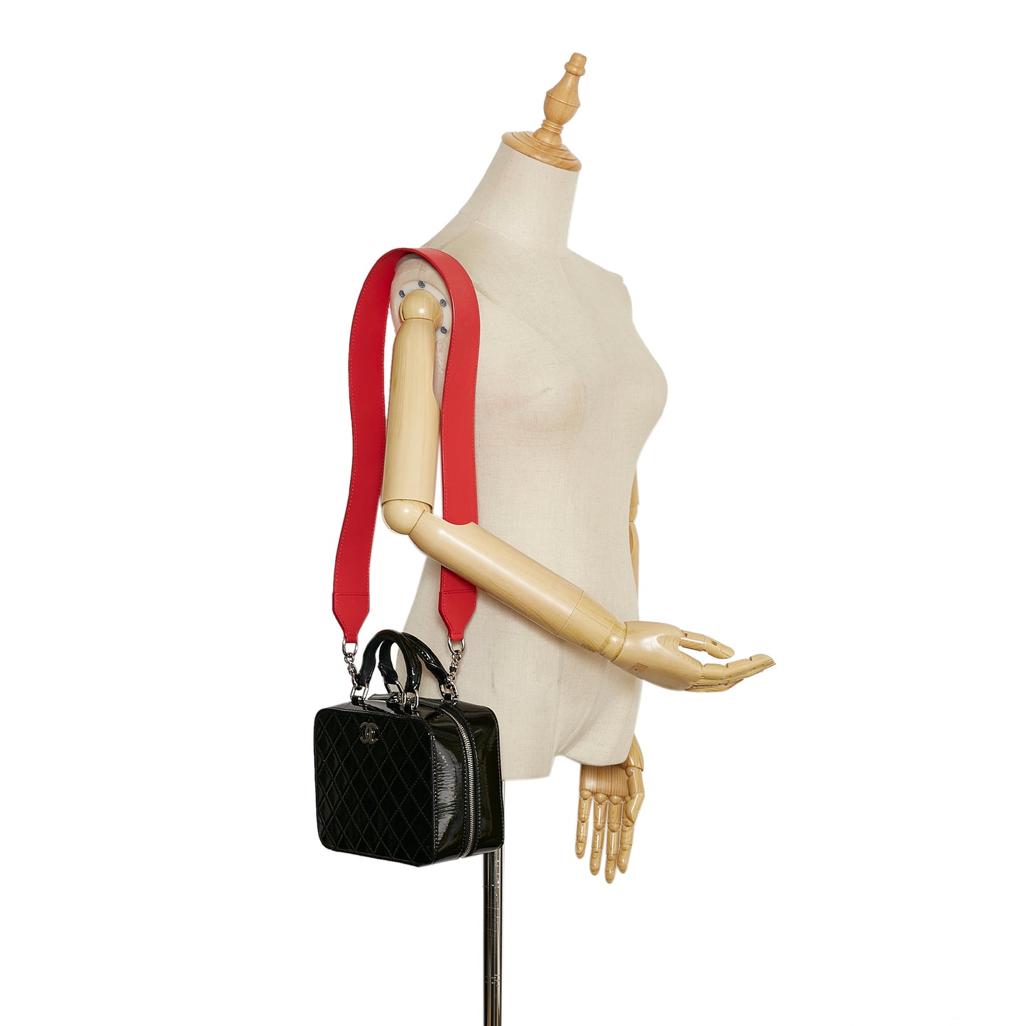 Vanity Case Patent Leather Satchel