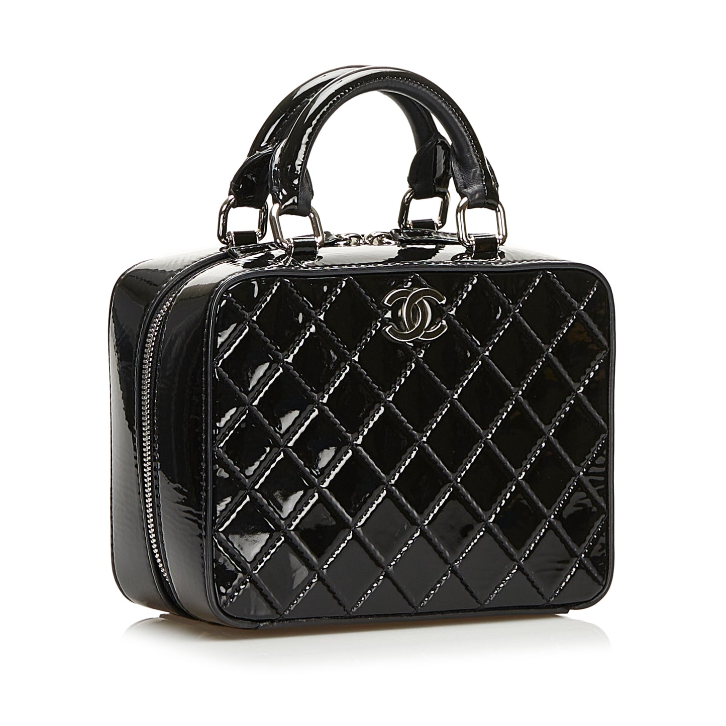 Vanity Case Patent Leather Satchel