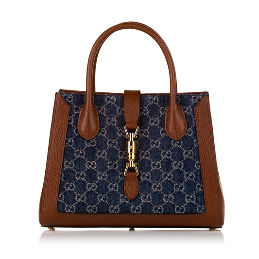 GG Denim 1961 Jackie Medium Tote