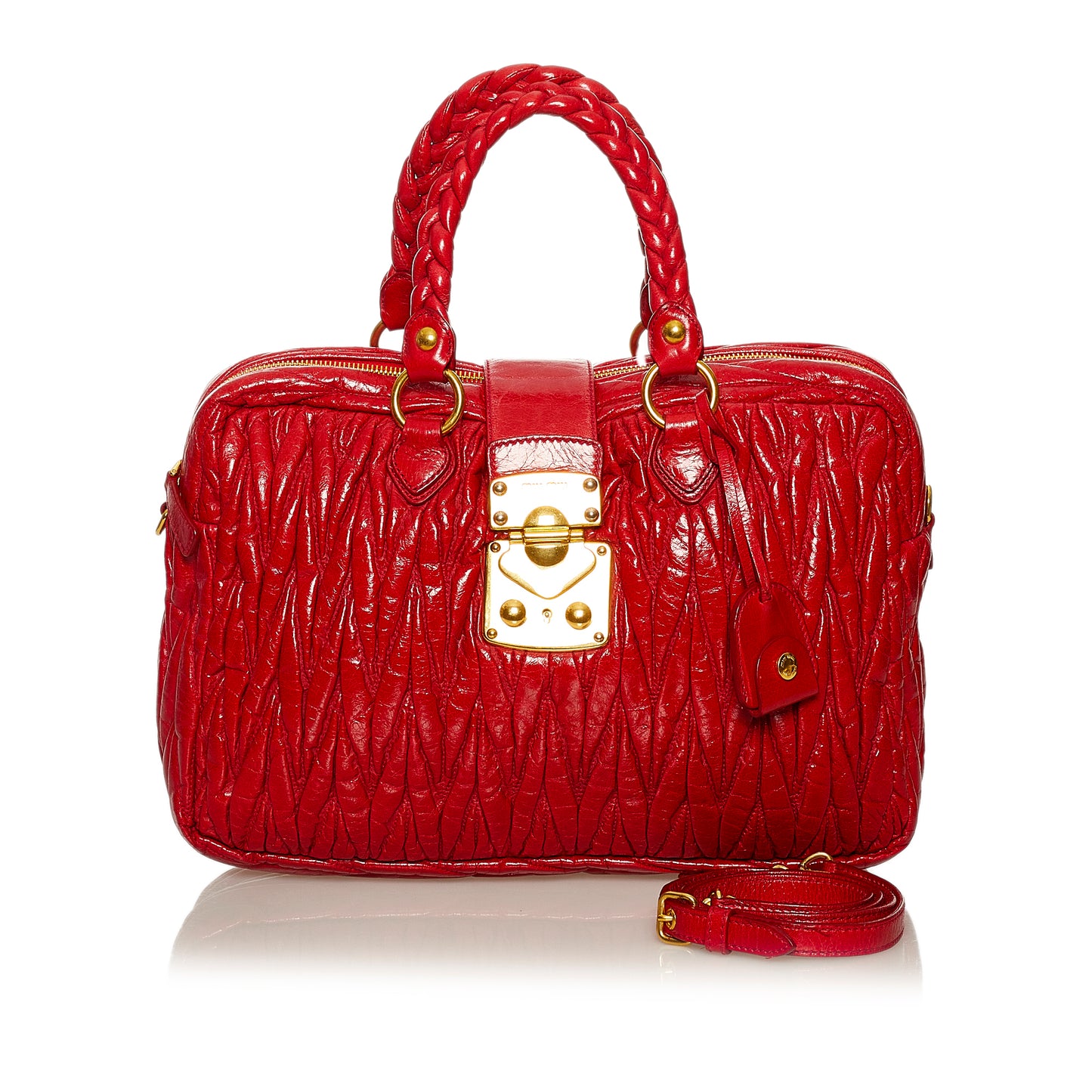 Matelasse Patent Leather Satchel