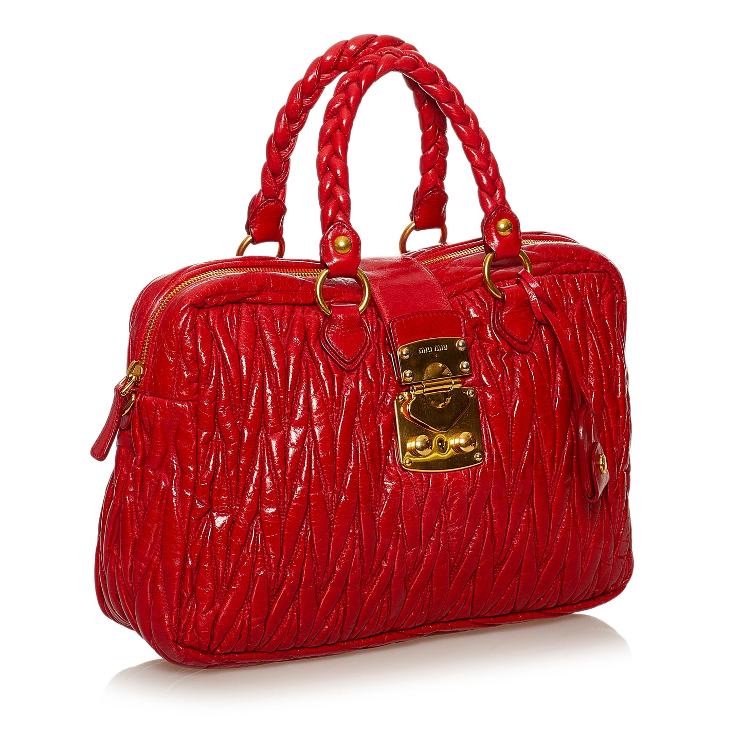 Matelasse Patent Leather Satchel