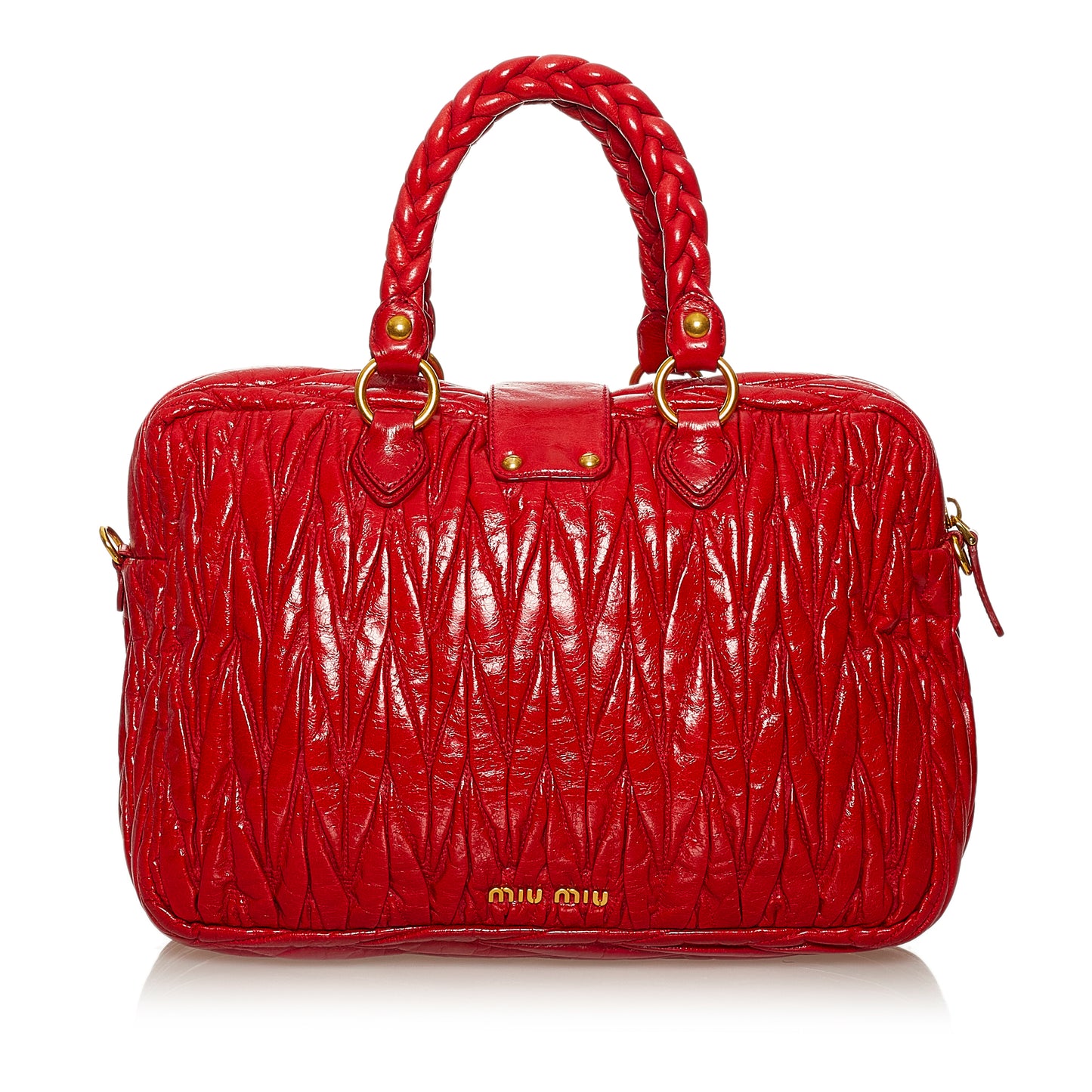 Matelasse Patent Leather Satchel