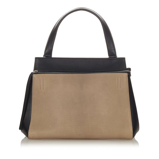 Medium Edge Bicolor Leather Handbag