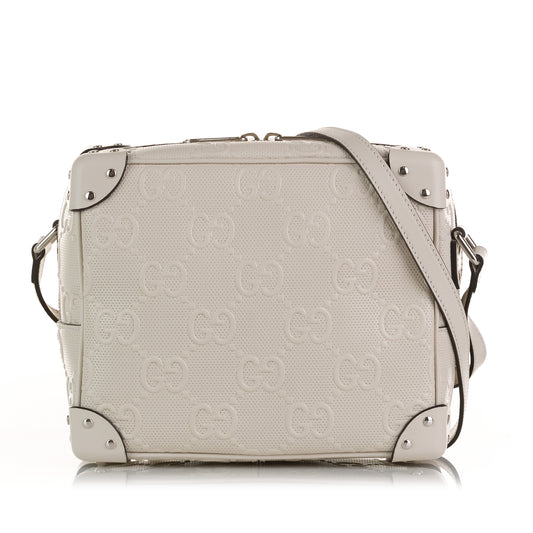GG Embossed Perforated Square Bag