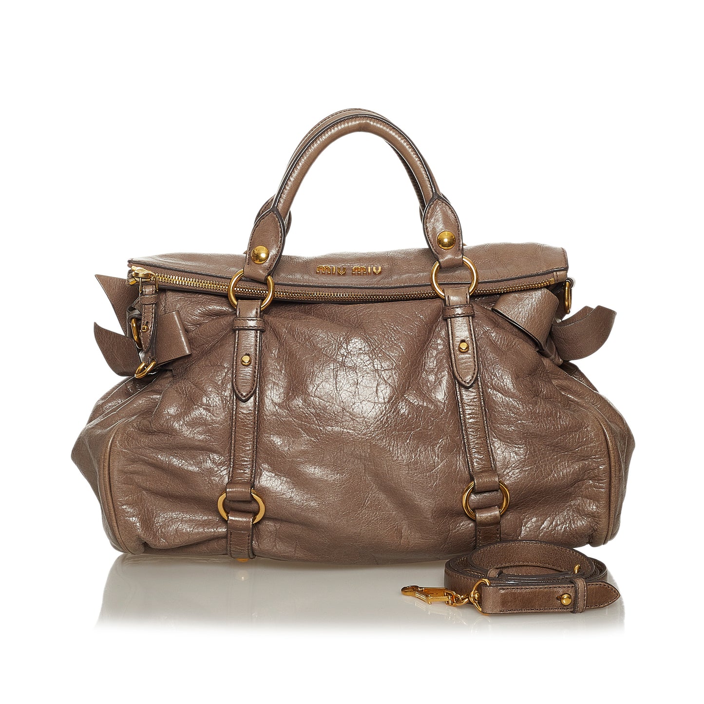 Vitello Lux Bow Satchel