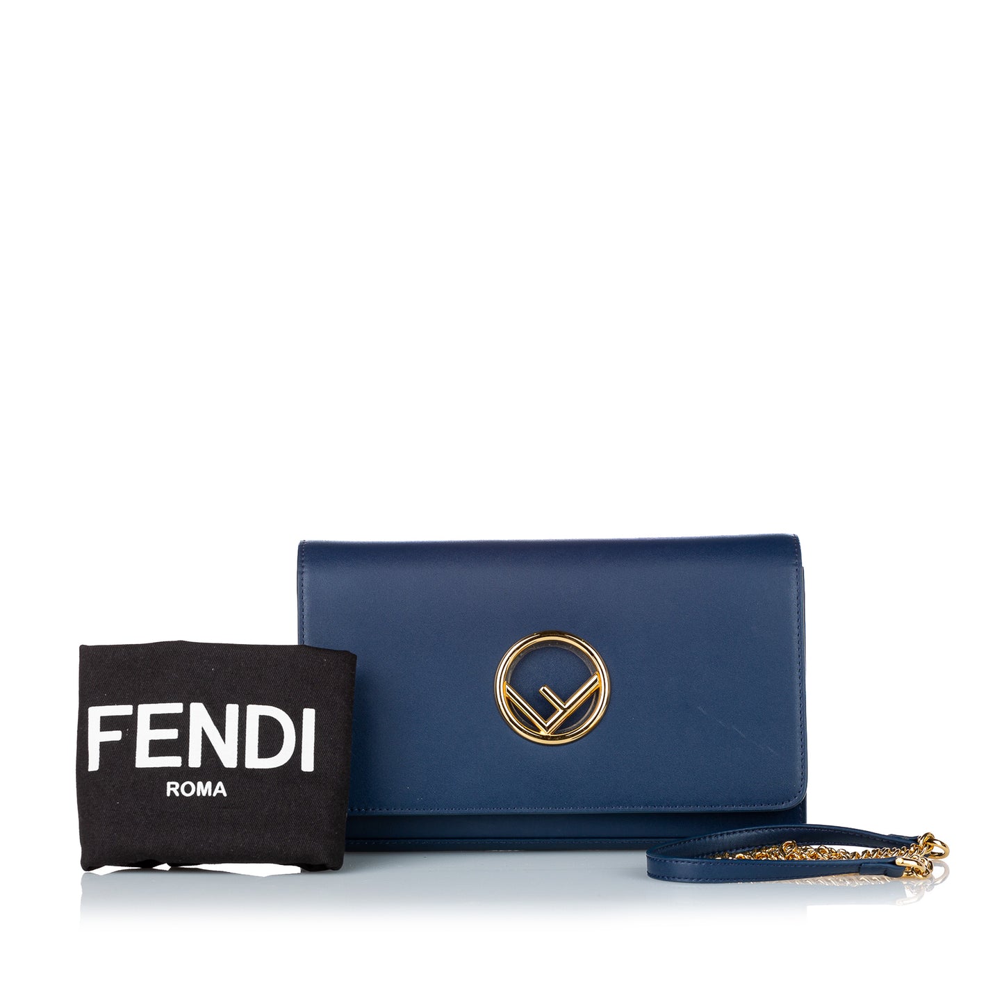 F is Fendi Leather Wallet on Chain