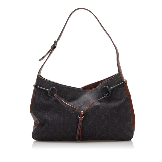 GG Canvas Horsebit Shoulder Bag