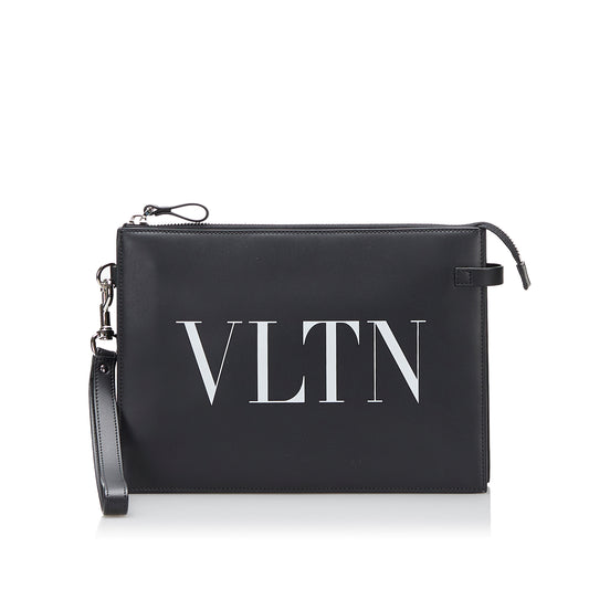 VLTN Leather Clutch Bag