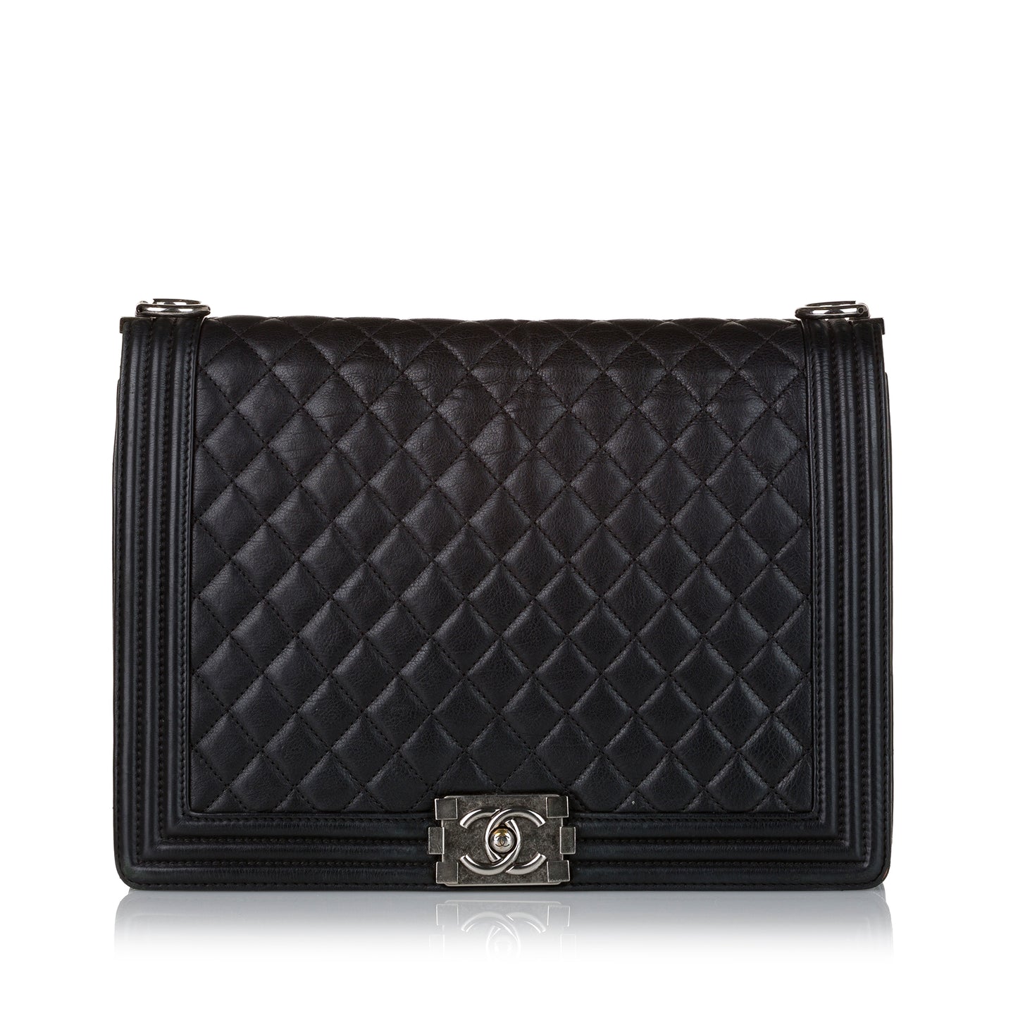 Large Boy Lambskin Leather Flap Bag