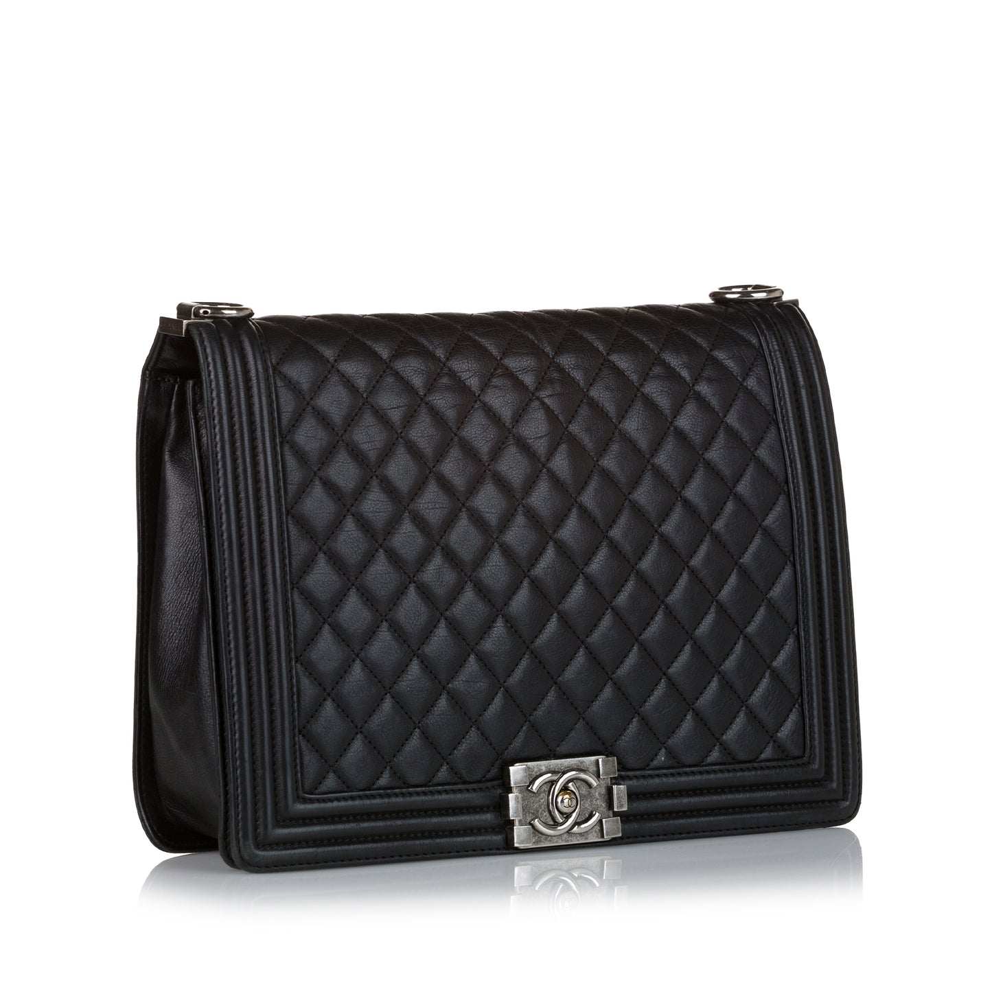 Large Boy Lambskin Leather Flap Bag