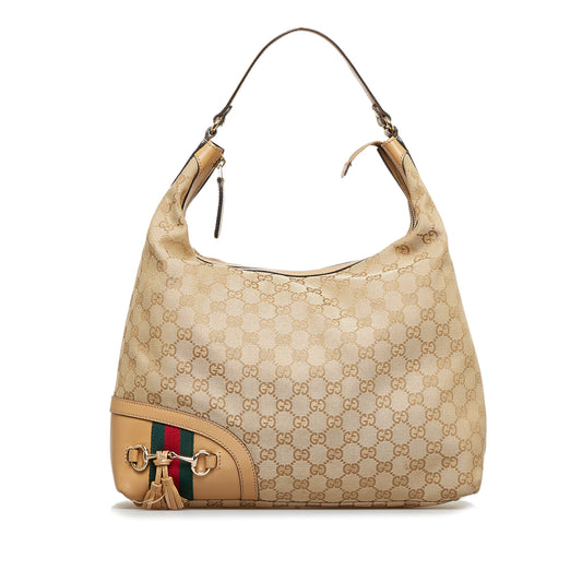 GG Canvas Horsebit Shoulder Bag