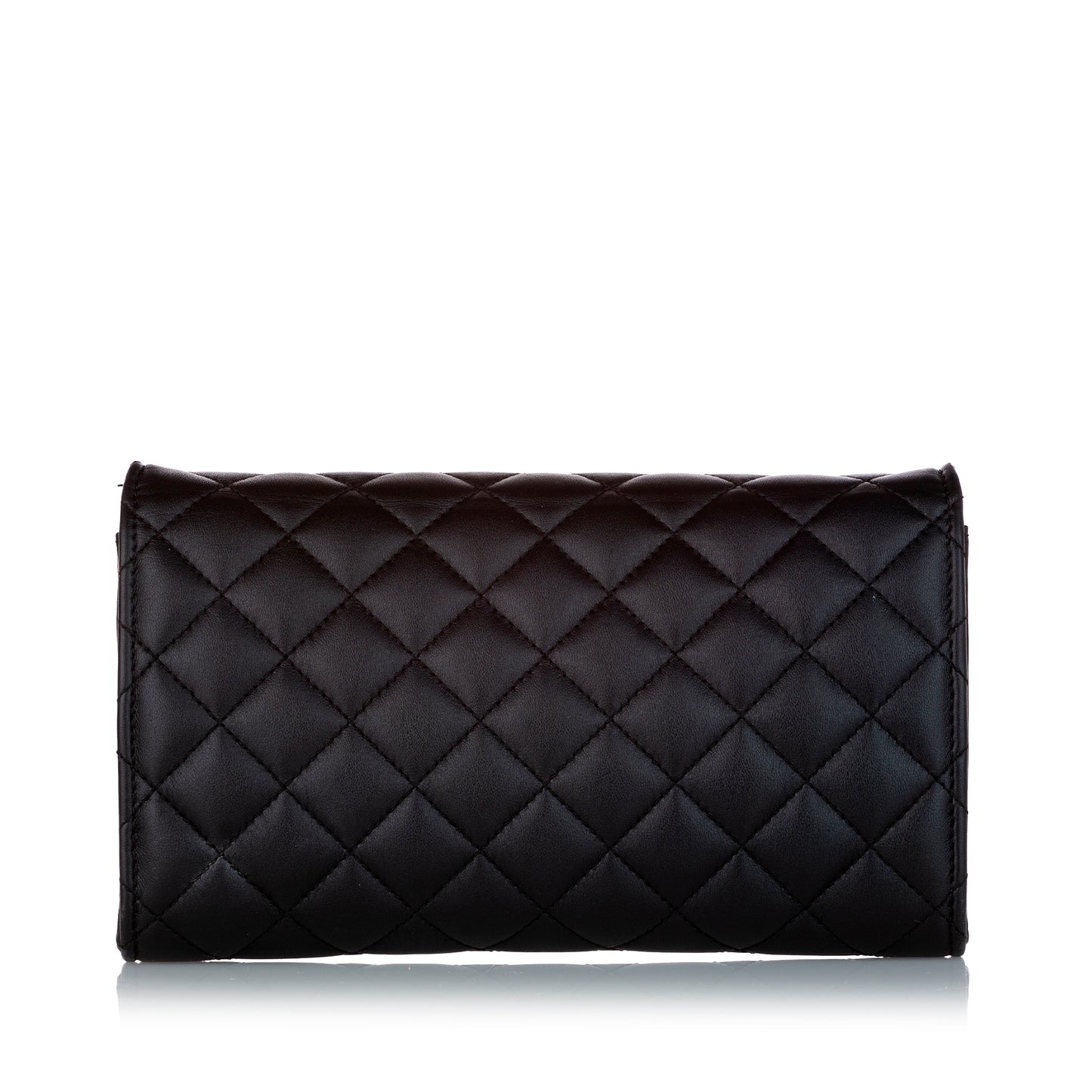 Medusa Quilted Leather Wallet on Chain