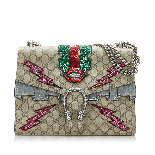 Embellished GG Supreme Dionysus Shoulder Bag