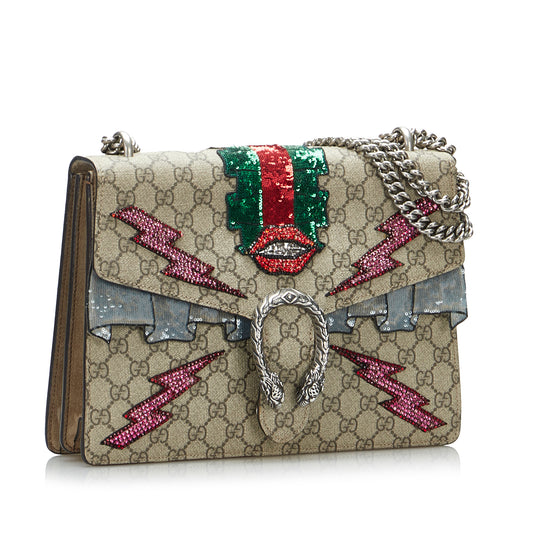 Embellished GG Supreme Dionysus Shoulder Bag