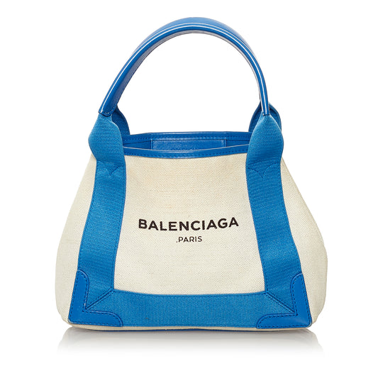 Navy Cabas XS Canvas Satchel