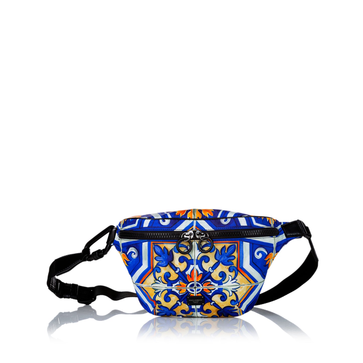 Tile Print Nylon Belt Bag