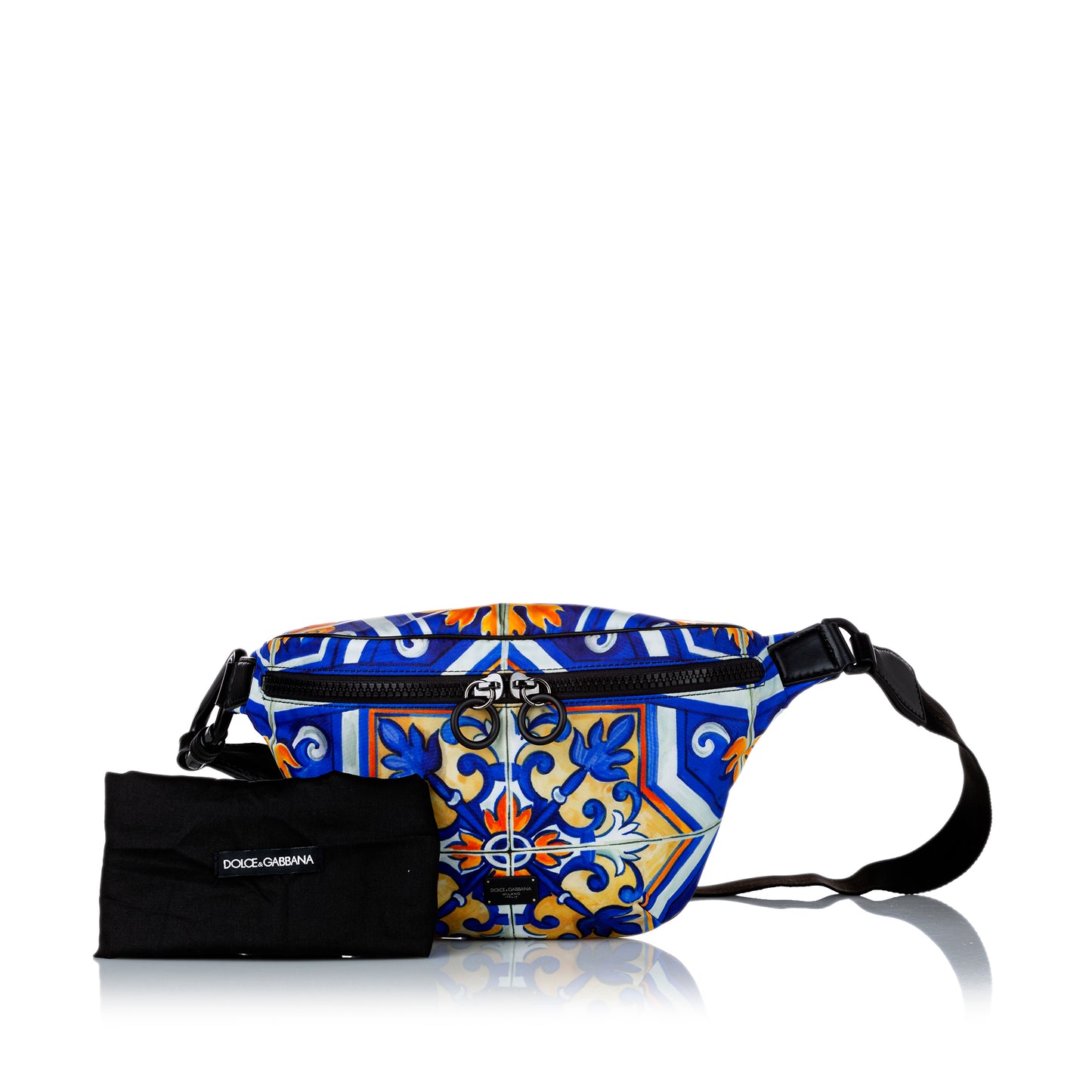 Tile Print Nylon Belt Bag