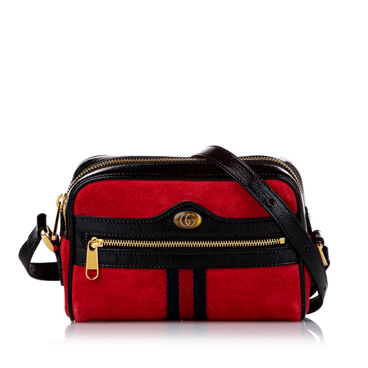 Mini Ophidia Suede Crossbody Bag