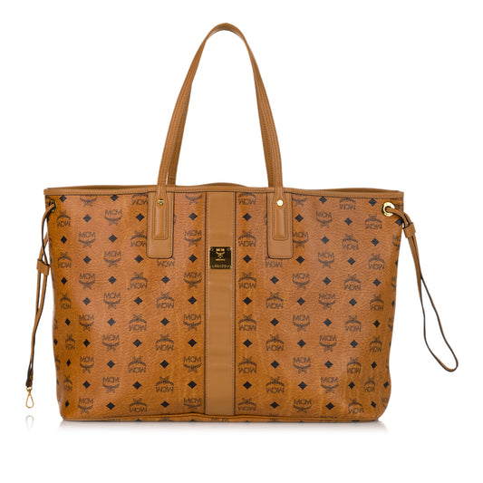 Large Visetos Leather Tote Bag