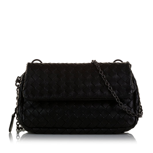Intrecciato Leather Crossbody Bag
