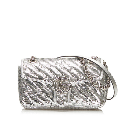Sequin GG Marmont Small Matelasse
