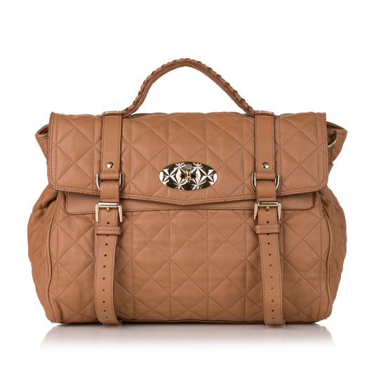 Alexa Quilted Leather Satchel