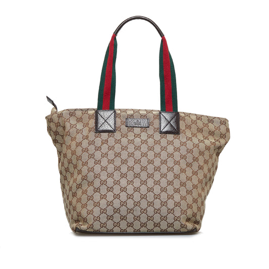 GG Canvas Web Tote