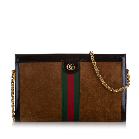 Small GG Suede Ophidia Chain Crossbody Bag