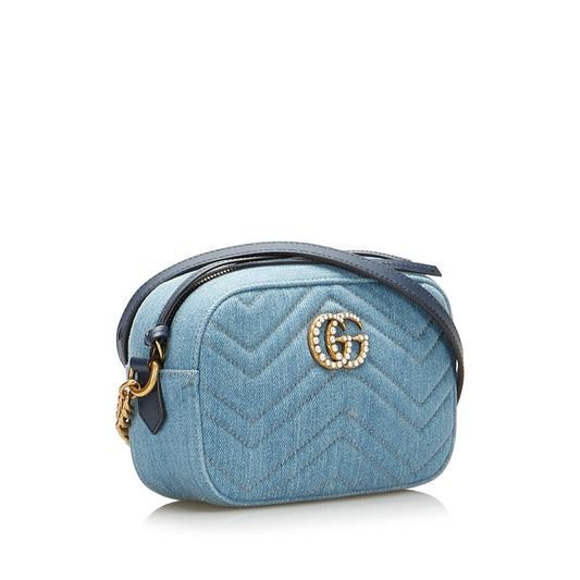 Pearly GG Marmont Matelasse Crossbody Bag