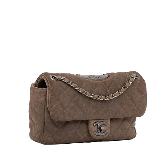 Small Classic Suede Double Flap