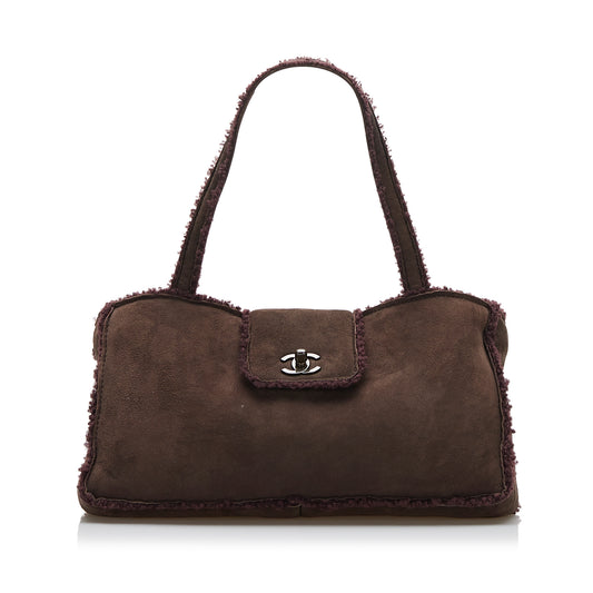 CC Suede and Shearling Tote