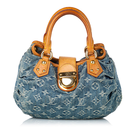 Monogram Denim Pleaty Handbag
