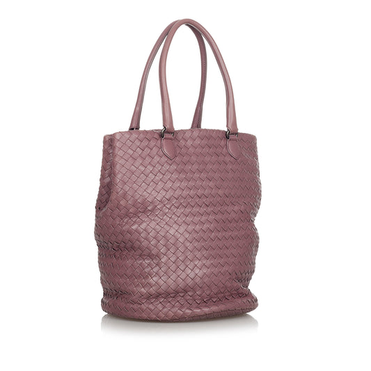 Intrecciato Leather Tote Bag