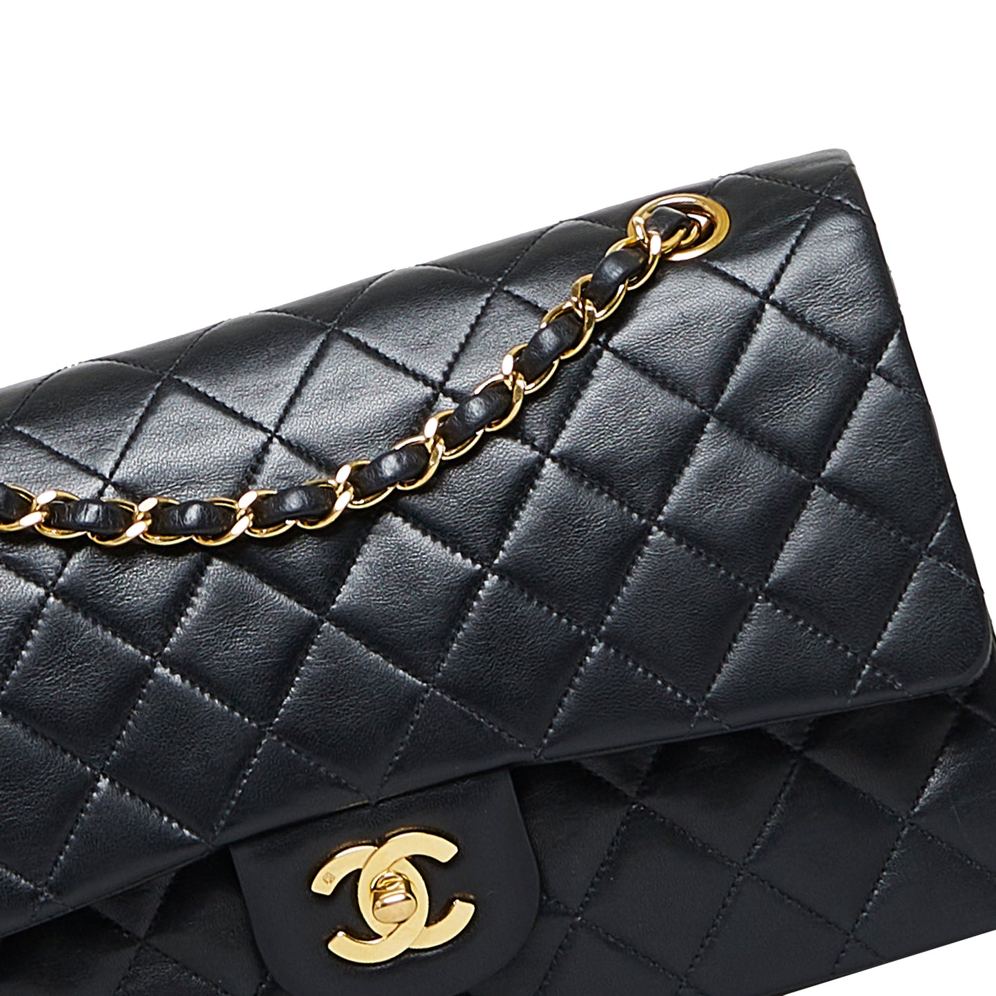 Small Classic Lambskin Double Flap