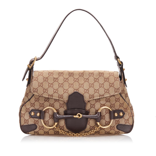 GG Canvas Horsebit Shoulder Bag