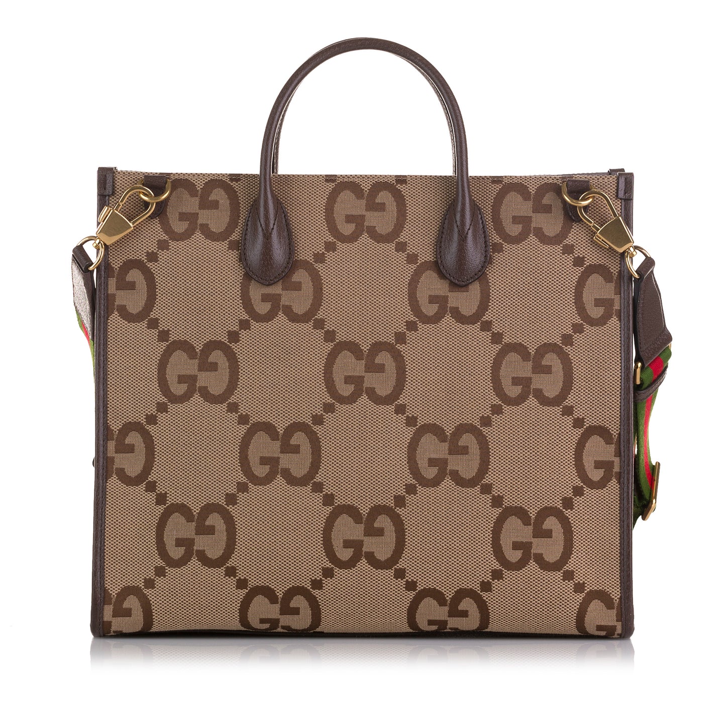 Jumbo GG Canvas Web Convertible Tote