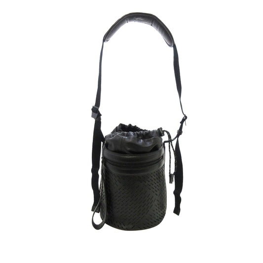 Perforated Leather Messenger Bag