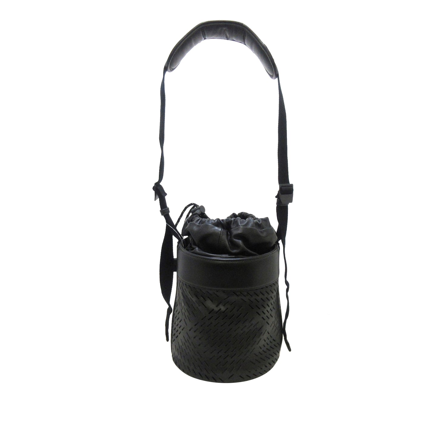 Perforated Leather Messenger Bag