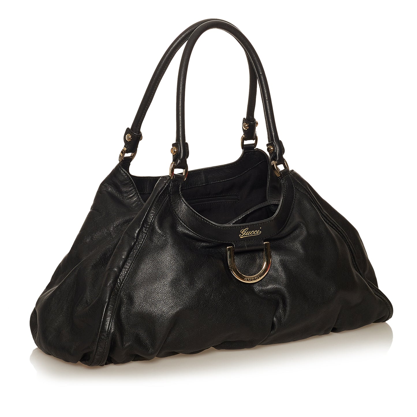 Abbey D-Ring Leather Shoulder Bag